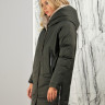 Пальто утепленное с капюшоном. Наполнитель био-пух., хаки, 85 см