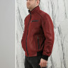 Куртка из натуральной кожи, ворот стойка., бордо, 75 см