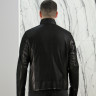 Куртка из натуральной кожи, ворот стойка., черный, 75 см