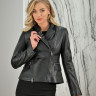Куртка косуха из натуральной кожи., женская, черный, 60 см