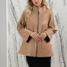 Куртка из натуральной кожи, ворот стойка., коричневый, 75 см, женская