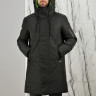 Куртка утепленная, капюшон., мужская, черный, 100 см