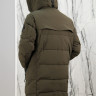 Куртка утепленная, капюшон., мужская, хаки, 100 см