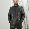 Куртка из натуральной кожи, ворот стойка., черный, 85 см