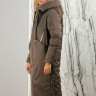 Пальто утепленное с капюшоном. Наполнитель био-пух., коричневый, 120 см