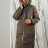 Пальто утепленное с капюшоном. Наполнитель био-пух., коричневый, 120 см