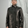 Куртка из натуральной кожи, на замке ворот стойка., мужская, черный, 80 см, артикул - 8090/80 РТ-7304