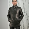 Куртка из натуральной кожи, на замке ворот стойка., мужская, черный, 80 см, артикул - 8090/80 РТ-7304