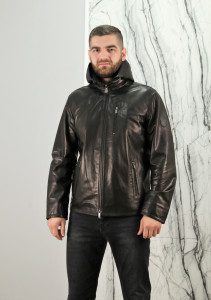 Куртка - натуральная кожа, капюшон. Арт. В-0970. РТ-8398