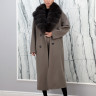 Пальто из кашемира, английский воротник, отделка мех песца. Арт.6043-1 РТ-10531