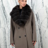 Пальто из кашемира, английский воротник, отделка мех песца. Арт.6043-1 РТ-10531