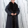 Пальто зимнее кашемировое, отделка ворот/борт мех  финский песец. Арт.6043 РТ-10353