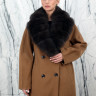Пальто из кашемира, английский воротник, отделка мех песца. Арт.6043-1 РТ-10532