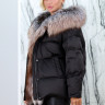 Пуховик утепленный (утиный пух), капюшон/борт мех чернобурой лисы. Арт.22910-5 РТ-9763