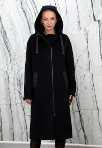 Пальто демисезонное,шерсть 70% полиэстр 30%, на замке/капюшон. Арт.56652-1 РТ-10738