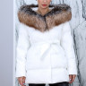Пуховик утепленный (биопух) капюшон мех лисица. Арт.17-390 РТ-10362