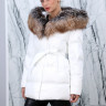Пуховик утепленный (биопух) капюшон мех лисица. Арт.17-390 РТ-10362