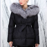 Пуховик утепленный (биопух) капюшон мех лисица. Арт.17-390 РТ-10361
