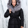 Пуховик утепленный (биопух) капюшон мех лисица. Арт.17-390 РТ-10361