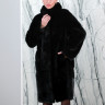 Шуба из меха аукционной норки, поперечный крой/ворот стойка.Арт. 456 РТ-5605