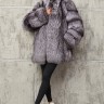 Шуба из чернобурой  лисицы,  длина  80см, ворот. Арт. ГРЕТА  РТ-9298