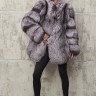 Шуба из чернобурой  лисицы,  длина  80см, ворот. Арт. ГРЕТА  РТ-9298