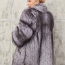 Шуба из чернобурой  лисицы,  длина  80см, ворот. Арт. ГРЕТА  РТ-9298