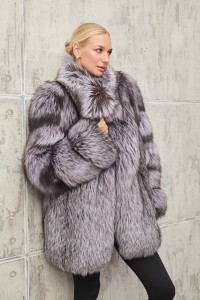 Шуба из чернобурой  лисицы,  длина  80см, ворот. Арт. ГРЕТА  РТ-9298