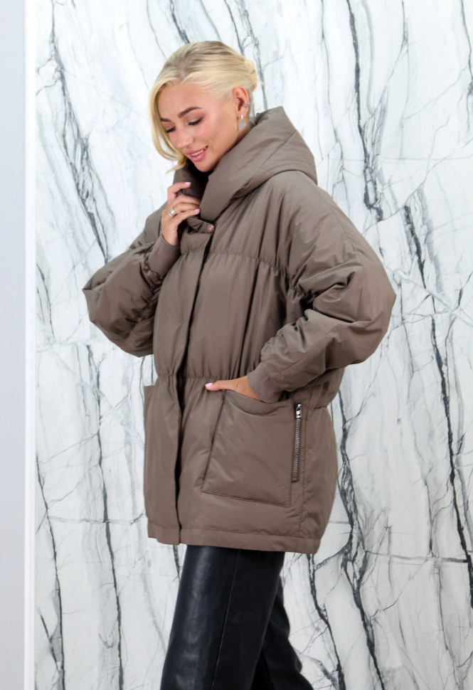 Пуховик утепленный (пух/перо) капюшон. Арт.NS3871В РТ-9800