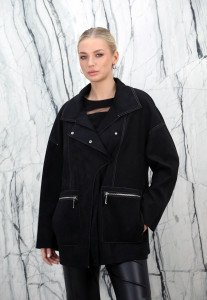 Куртка из искусственной замши, на замке/ворот.Арт.23-11161 РТ-10742
