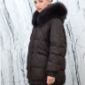 Пуховик с натуральным наполнителем (90% пух,10% перо)капюшон отделка мех песца. Арт.6812-1 РТ-10493
