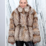 Шуба из меха аукционной аргентинской лисы "Союз пушнина",ворот/пояс. Арт.099-2 РТ-10722