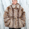 Шуба из меха аукционной аргентинской лисы "Союз пушнина",ворот/пояс. Арт.099-2 РТ-10722