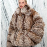 Шуба из меха аукционной аргентинской лисы "Союз пушнина",ворот/пояс. Арт.099-2 РТ-10722
