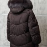 Пуховик утепленный (биопух),на замке/капюшон отделка песец. Арт.V9029 РТ-11061