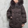 Пуховик утепленный (биопух),на замке/капюшон отделка песец. Арт.V9029 РТ-11061