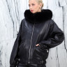 Куртка из натуральной кожи, на замке/капюшон. Арт.9931 РТ-10334