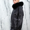 Куртка из натуральной кожи, на замке/капюшон. Арт.9931 РТ-10334