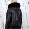 Куртка из натуральной кожи, на замке/капюшон. Арт.9931 РТ-10334