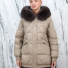 Пуховик с натуральным наполнителем (90% пух,10% перо)капюшон отделка мех песца. Арт.6812-1 РТ-10495