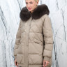 Пуховик с натуральным наполнителем (90% пух,10% перо)капюшон отделка мех песца. Арт.6812-1 РТ-10495