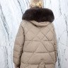 Пуховик с натуральным наполнителем (90% пух,10% перо)капюшон отделка мех песца. Арт.6812-1 РТ-10495