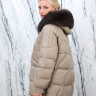 Пуховик с натуральным наполнителем (90% пух,10% перо)капюшон отделка мех песца. Арт.6812-1 РТ-10495