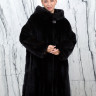 Шуба из меха норки,прямого кроя/капюшон. Арт.2523 РТ-10335