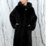 Шуба из меха норки,прямого кроя/капюшон. Арт.2523 РТ-10335