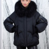 Пуховик с натуральным наполнителем (90% пух,10% перо)капюшон отделка  енот. Арт.Y026-073 РТ-10501