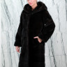 Шуба из меха аукционной норки, поперечного кроя/капюшон. Арт. 456 РТ-4061