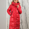 Пальто утепленное с капюшоном. Наполнитель био-пух., красный, 120 см