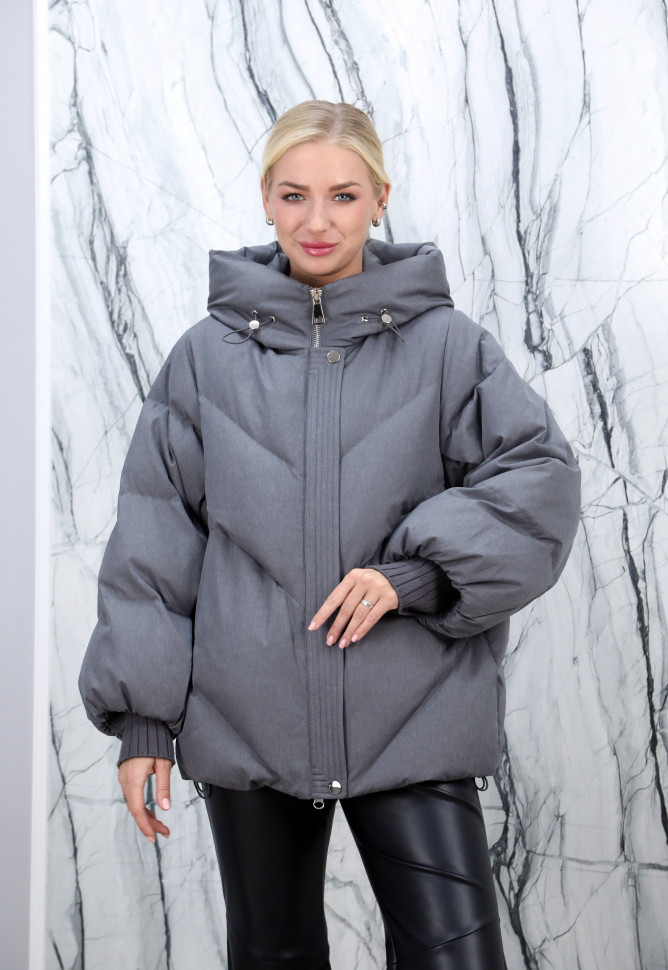 Пуховик с натуральным наполнителем(90%пух,10%перо),капюшон. Арт.25813 РТ-10438