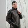 Куртка из натуральной кожи, ворот стойка., черный, 80 см